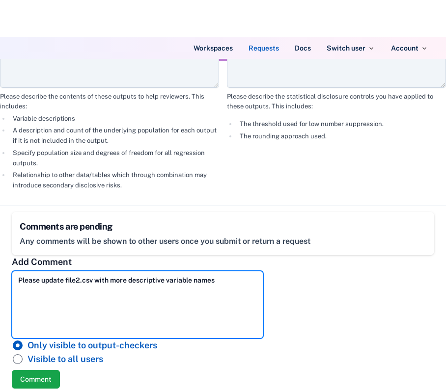 Comment form